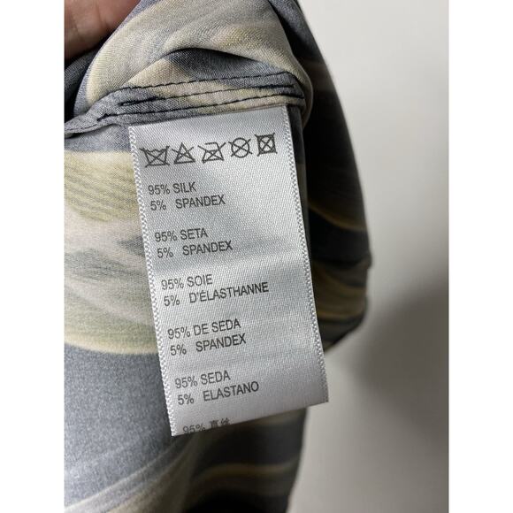 Kim Shui Abstract Print Dress Black Silk Women's XS Mini Evening Sexy Short - Picture 8 of 9